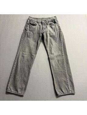 Levi's 514 Straight Leg Jeans Womens 29x30 Gray Denim Cotton Blend